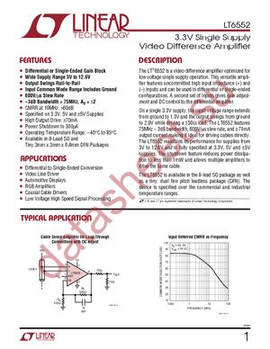 LT6552IS8 datasheet  